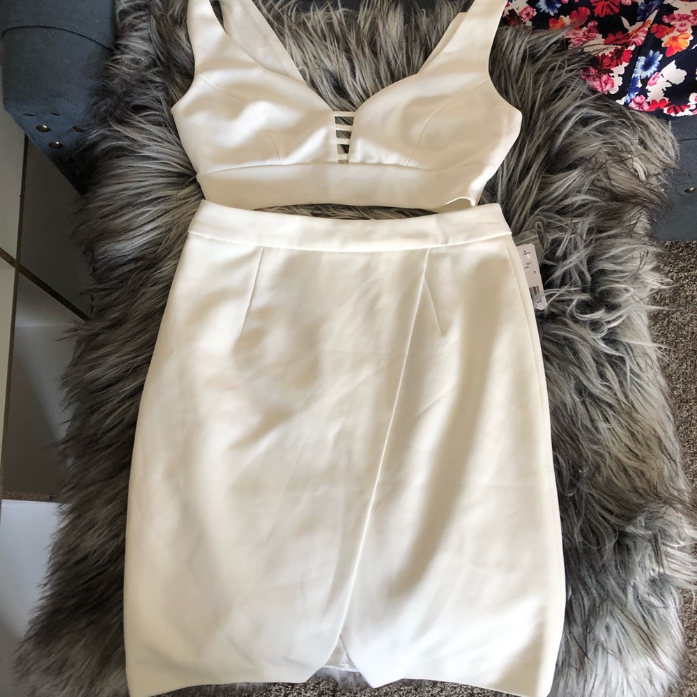 Ivory Bralette and skirt set